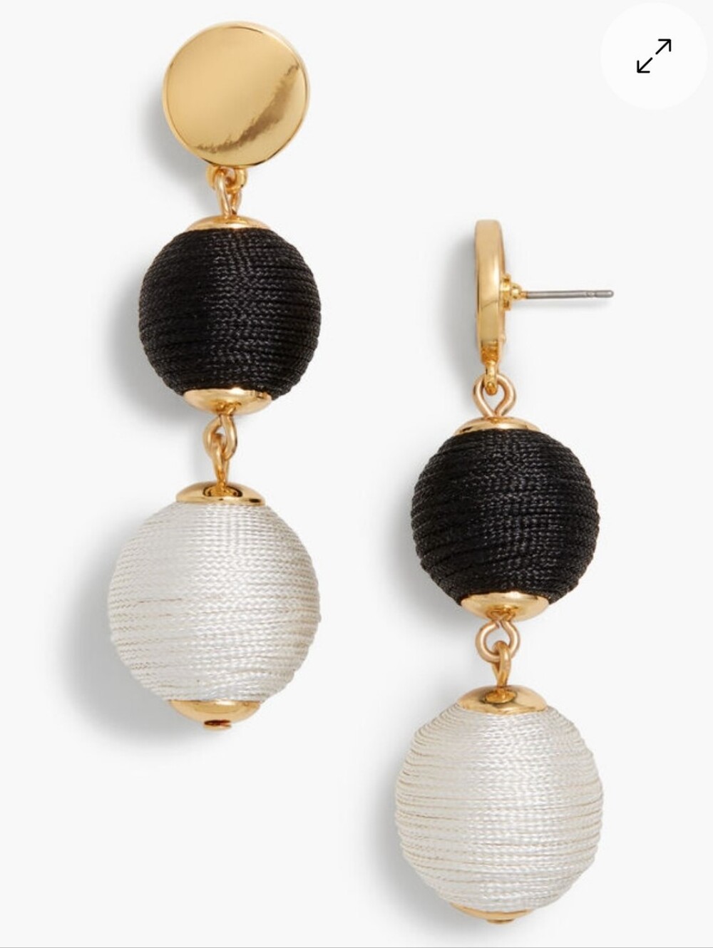 Talbots Thread-wrapped sphere earrings